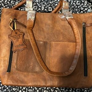 Brown leather bag. Brand new never used